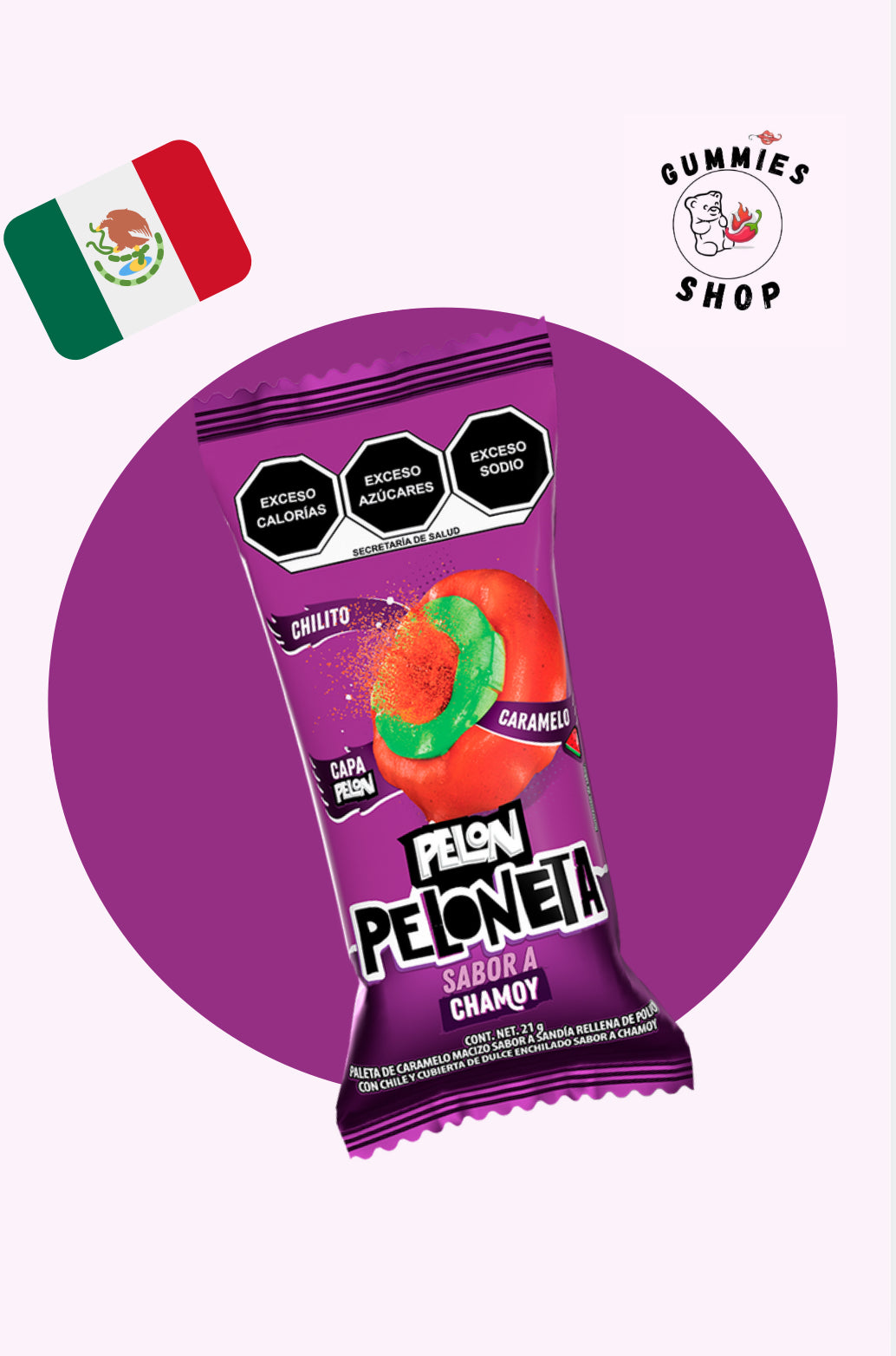 Pelón peloneta chamoy